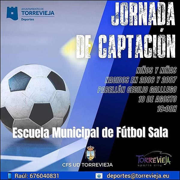Jornada de Captación jugadores de Fútbol Sala, hoy - Torrevieja