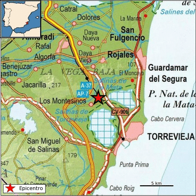 Un terremoto de pequeña intensidad se deja sentir en Torrevieja
