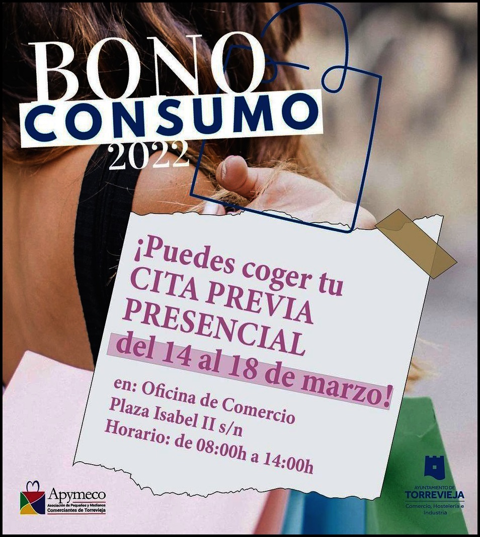 "Bono Consumo 2022" - Solicitud para adquirirlo de modo presencial.