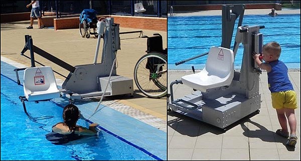 La concejalía de deportes adquiere una silla elevadora para su utilización en las piscinas municipales por personas con movilidad reducida