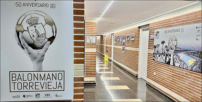 Abierta la exposición del 50 aniversario del Club Balonmano en el Palacio de Deportes