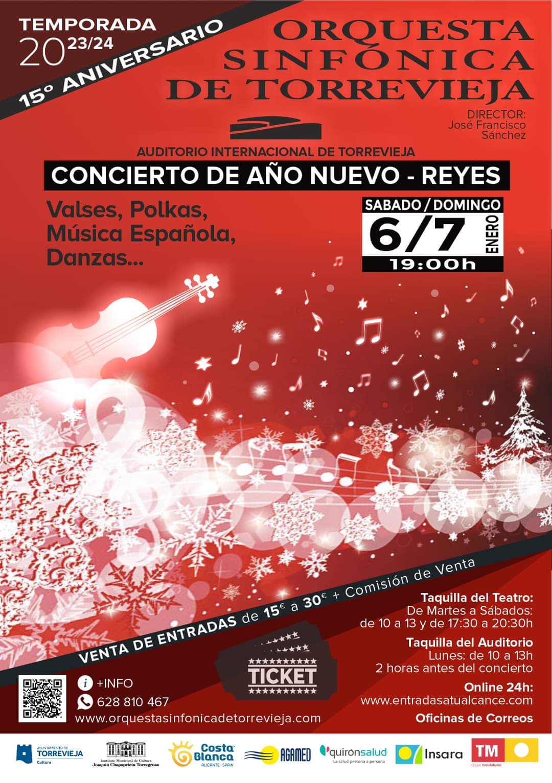 Salen a la venta las entradas para el Concierto "Año Nuevo - Reyes" de la Orquesta Sinfónica de Torrevieja